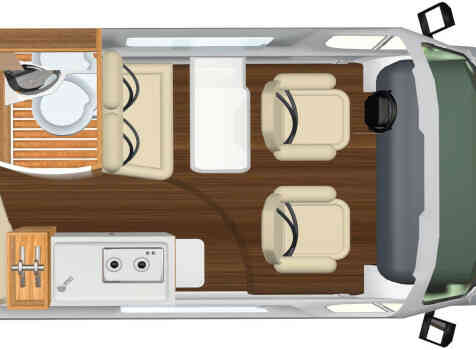 camping-car HYMER CAR   extérieur / latéral droit