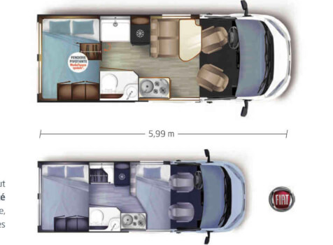 camping-car CAMPEREVE MAGELLAN 643 Edition spéciale 40 ans  extérieur / latéral droit